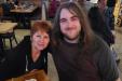 Guitarist Nalan Lokey with Mom Terri after The Mercury Agenda show.